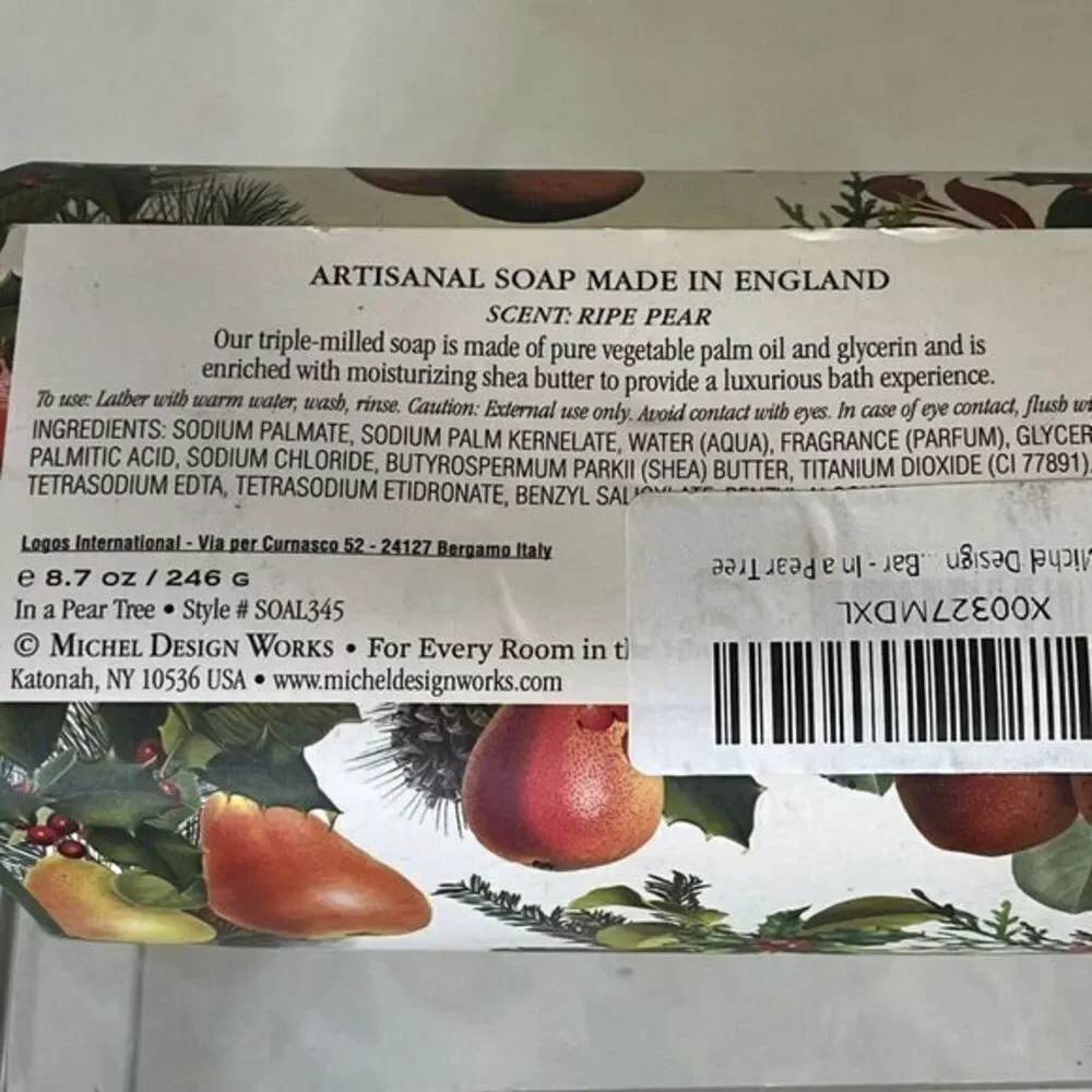 Michel Design Works In A Pear Tree Hand and Body Lotion‎ & Shea Butter Soap Set